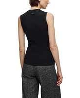 Boss by Hugo Boss Women's Sleeveless Mock-Neck Top