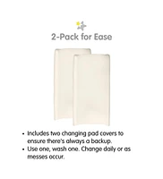 BreathableBaby Waterproof Cover, For 32" x 16" Changing Pad (2-Pack))