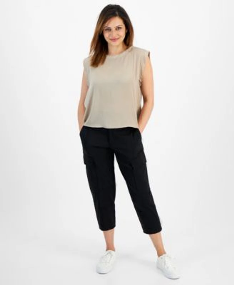 Calvin Klein Jeans Petite Sleeveless Top Cropped Cargo Pants