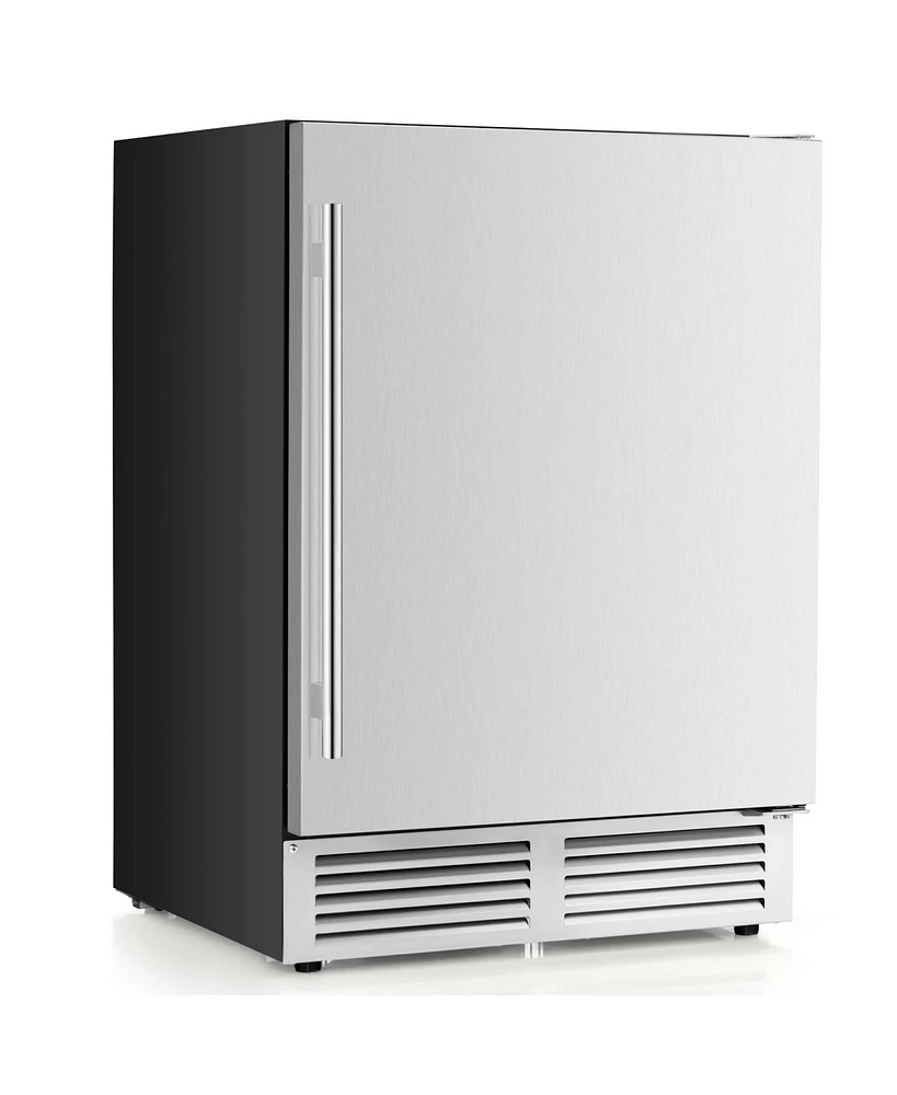 Costway 24" Beverage Refrigerator with Removable Shelves & Adjustable Temperature Cooler