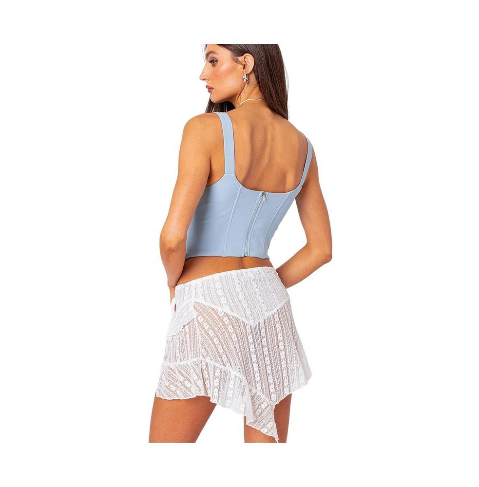 Edikted Women's Jazmine Cupped Corset Top - Light