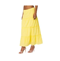 Edikted Women's Charlotte Tiered Maxi Skirt