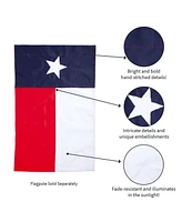 Evergreen Flag Texas State Flag House Applique Flag