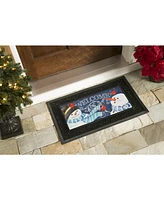 Evergreen Indoor Outdoor Doormat Bundle Set of 5 - Frame and 4 Welcome Seasonal Inserts Spring Summer Fall and Winter