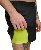 Dkny Men's Tonal Logo Stretch 5" Volley Shorts