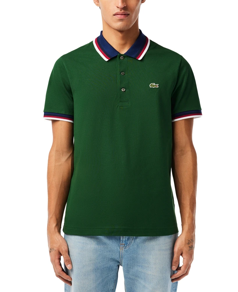 Lacoste Men's Classic Fit Striped Trim Short Sleeve Polo Shirt