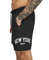 Dkny Men's Core Arch Logo Stretch 7" Volley Shorts