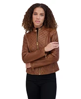 Women's Marlette quilted lamb leather scuba jacket