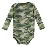 Hudson Baby Boys Cotton Long-Sleeve Bodysuits, Animal Adventure 7-Pack, 12-18 Months