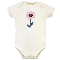 Touched by Nature Baby Girls Organic Cotton Bodysuits 5pk