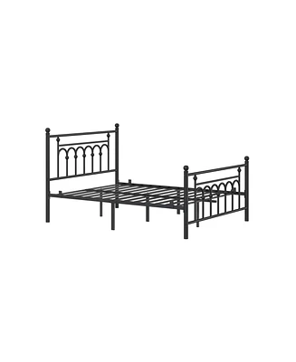 Slickblue Queen Size Metal Bed Frame with Headboard and Footboard