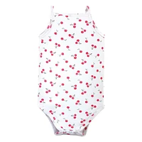 Hudson Baby Girls Cotton Sleeveless Bodysuits 5pk, Banana Split