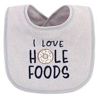 Hudson Baby Baby Girls and Boys Food Neutral Terry Drooler Bibs with Fiber Filling, Pack of 10