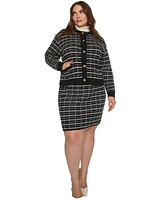 Eloquii Plus Size Knit Tweed Mini Skirt