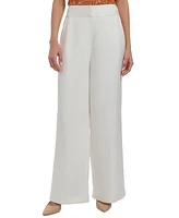 Calvin Klein Women's Wide-Leg Linen-Blend Pants