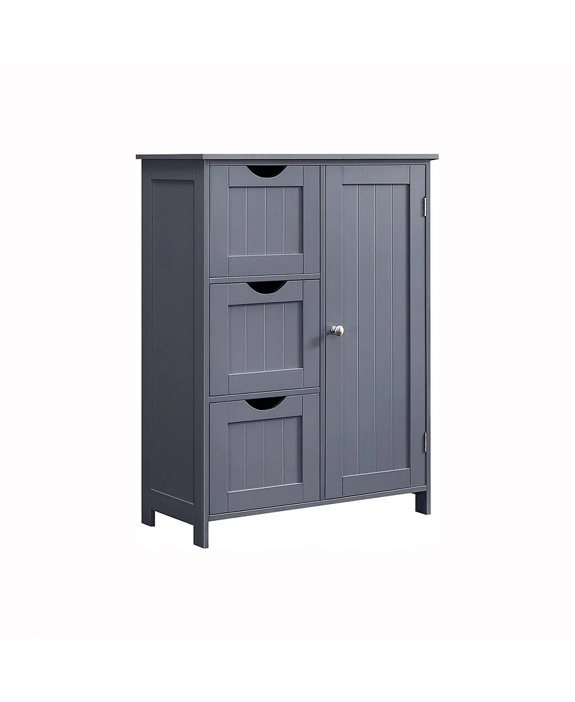 Slickblue Bathroom Storage Cabinet, Floor Cabinet with 3 Large Drawers and 1 Adjustable Shelf