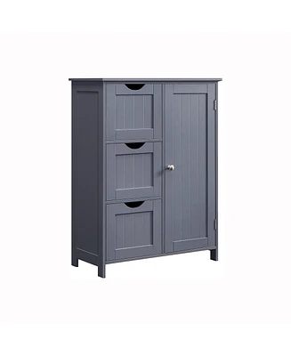 Slickblue Bathroom Storage Cabinet, Floor Cabinet with 3 Large Drawers and 1 Adjustable Shelf