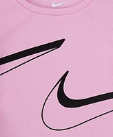 Nike Infant Girls Dri-fit Swoosh Tee and Tempo Shorts Set