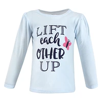 Hudson Baby Girls Long Sleeve T-Shirts, Cinnamon Pink Prints