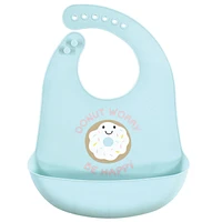 Hudson Baby Infant Girl Silicone Bibs 3pk, Sweetest Cupcake, One Size