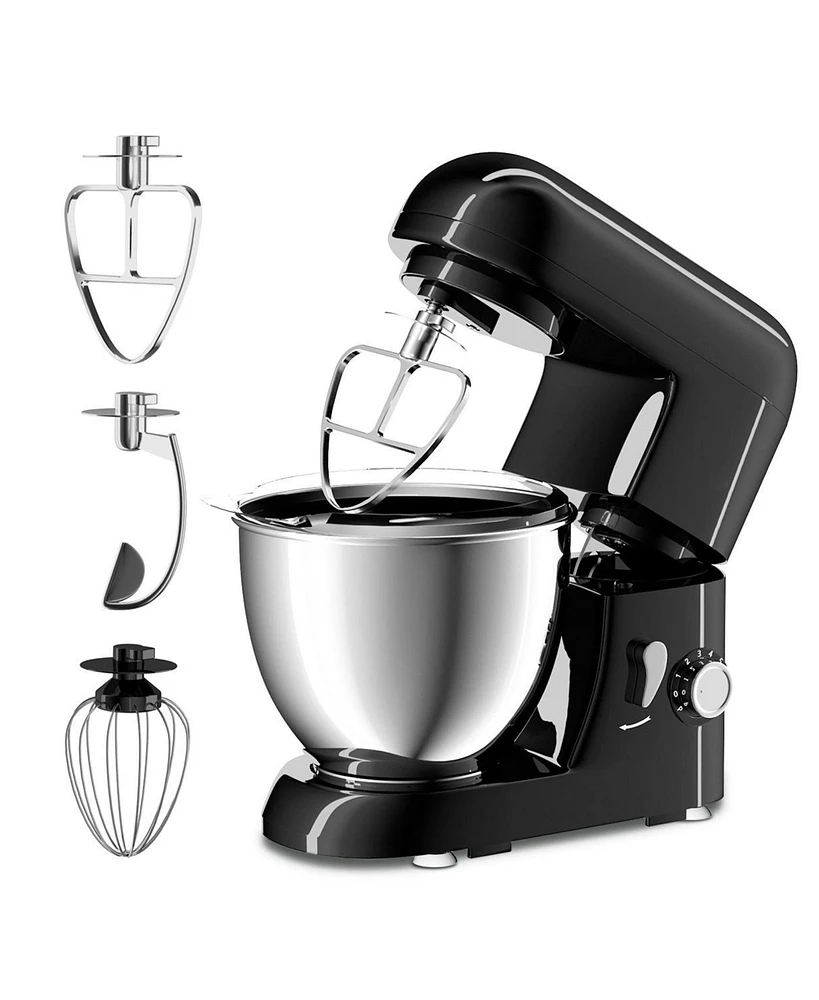 Sugift 4.3 Qt 550 W Tilt-Head Stainless Steel Bowl Electric Food Stand Mixer