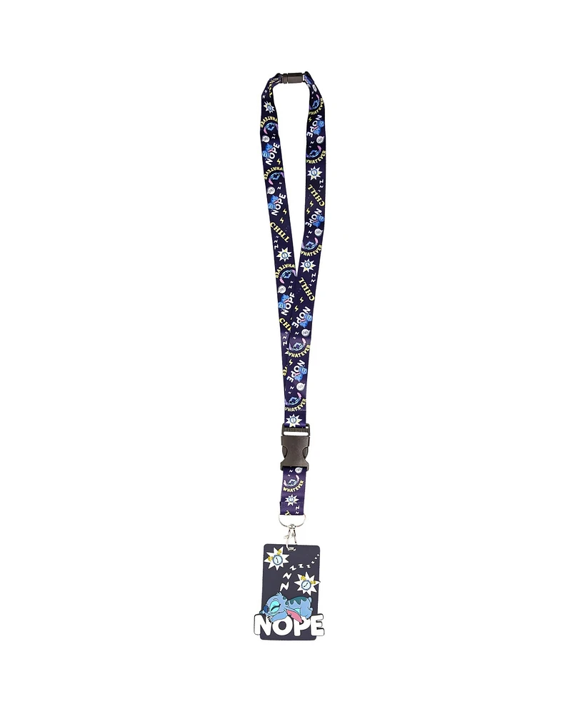 Disney Lilo & Stitch Lanyard for Id Badges - Sleepy Stitch Lanyard - Breakaway Lanyards for Id Badges -Official License