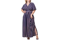 Kiyonna Plus Vienna Kimono Sleeve Long Maxi Dress