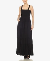 Women's Smocked Ruffle Maxi Dress