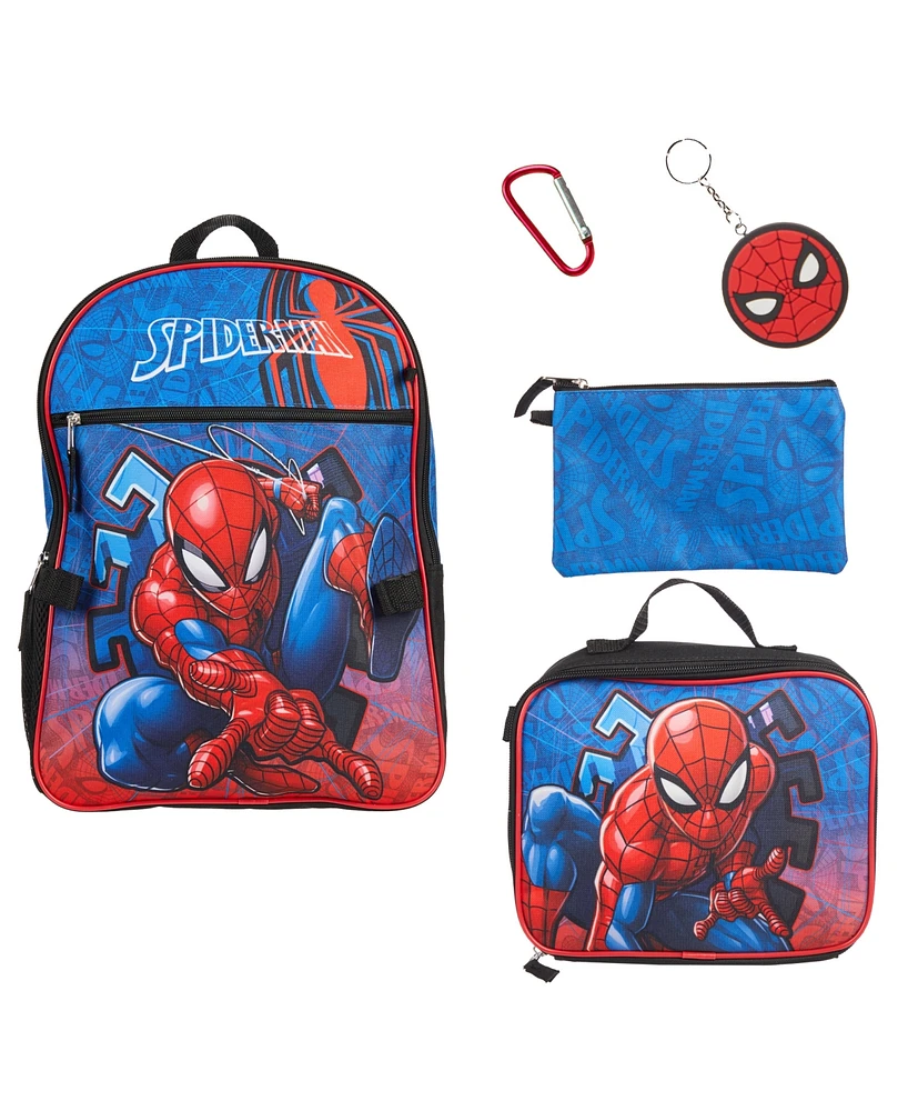 Spiderman Boy's 5 Pc Backpack Set