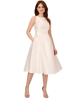 Adrianna Papell Boat-Neck A-Line Dress