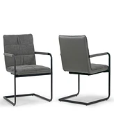 Glamour Home 34.75" Araya Fabric, Metal Dining Chair, Set of 2