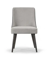 Glamour Home 33.86" Asma Rubberwood, Fabric Dining Chair