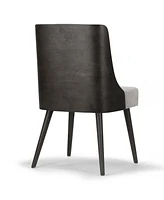 Glamour Home 33.86" Asma Rubberwood, Fabric Dining Chair