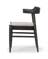 Glamour Home 28.35" Atlas Rubberwood, Fabric Dining Chair