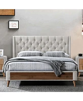 Glamour Home 46.5" Arty Polyester, Rubberwood Twin Bed