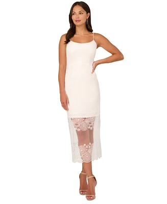 Adrianna Papell Women's Embroidered Beaded-Strap Sheath Dress