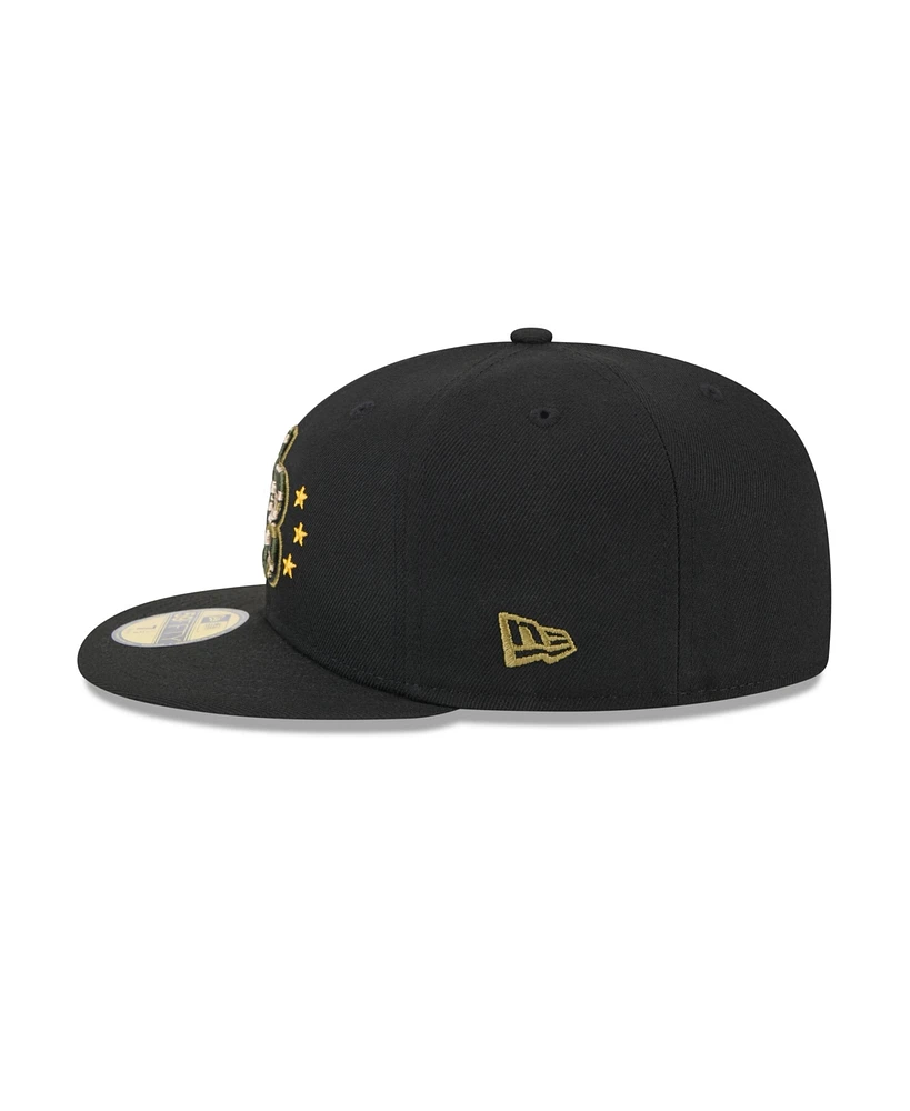 New Era Men's Black Tampa Bay Rays 2024 Armed Forces Day On-Field 59FIFTY Fitted Hat