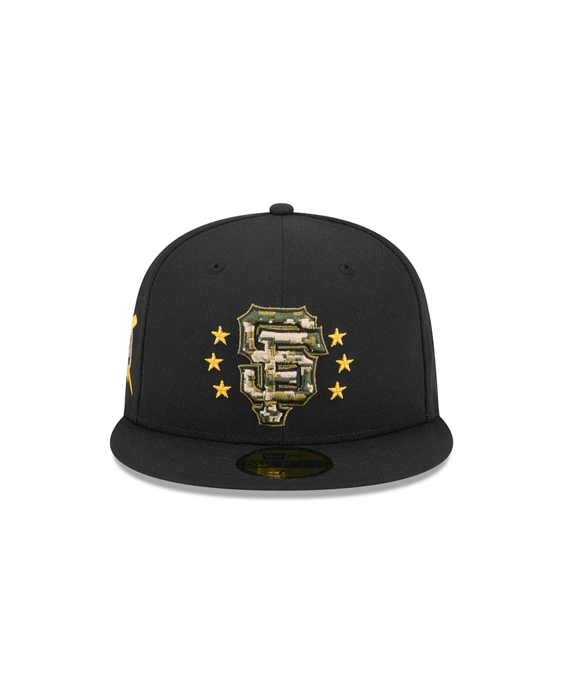 New Era Men's Black San Francisco Giants 2024 Armed Forces Day On-Field 59FIFTY Fitted Hat