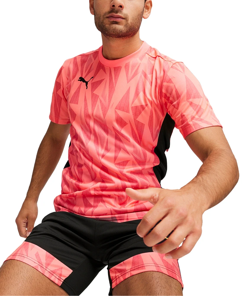 Puma Men's IndividualFINAL Short Sleeve Logo Jersey - Sunset Glow