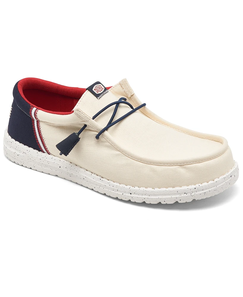 Hey Dude Men's Wally Funk Americana Casual Moccasin Sneakers from Finish Line