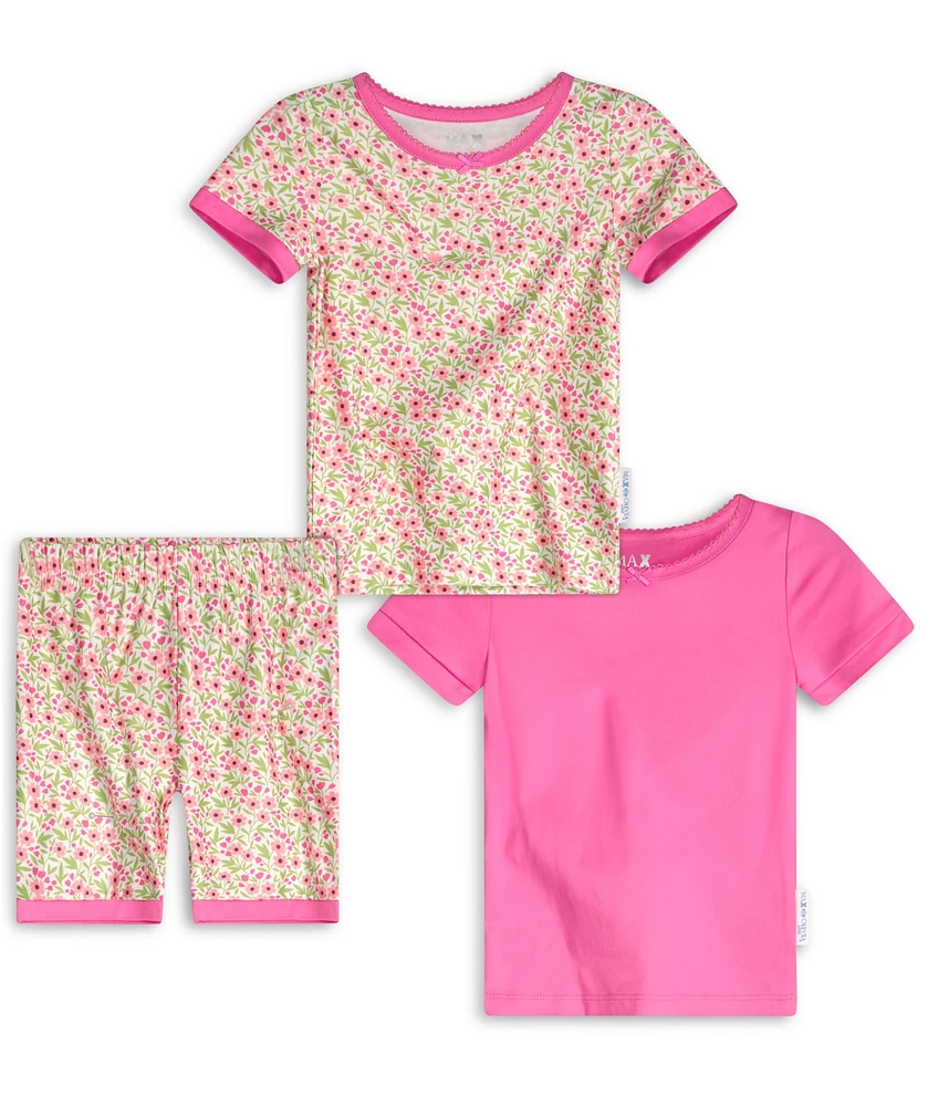 Max & Olivia Baby Girls Three Piece Snug Fit Pajama Set