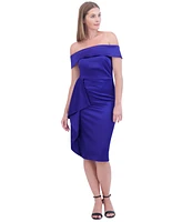 Eliza J Women's Off-The Shoulder Draped Sheath Dress