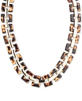 Lauren Ralph Lauren Gold-Tone Tortoise-Look Link 17" Collar Necklace