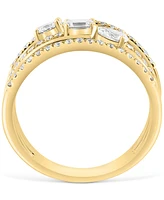 Effy Diamond Mixed Cut Multirow Statement Ring (5/8 ct. t.w.) in 14k Gold