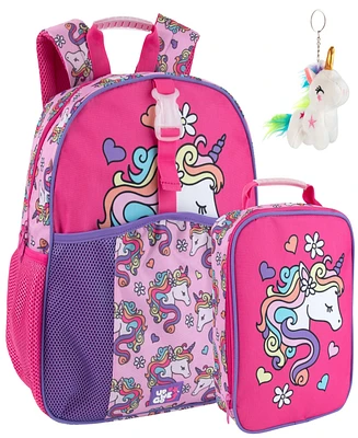 3 pc Toddler Girl Unicorn backpack and lunch bag set