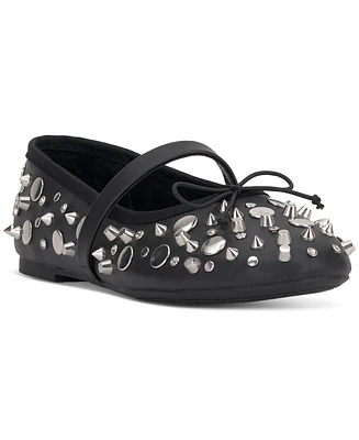 Jessica Simpson Women's Azalina Studded Mary-Jane Ballet Flats