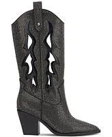 Jessica Simpson Women's Ginika Rhinestone Chop-Out Knee-High Cowboy Boots