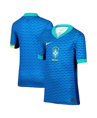 Nike Big Boys and Girls Blue Brazil National Team 2024 Away Stadium Replica Jersey