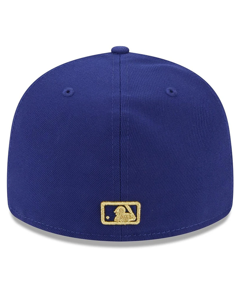 New Era Men's Royal Texas Rangers 2024 Gold Collection Low Profile 59FIFTY Fitted Hat