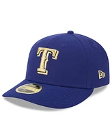 New Era Men's Royal Texas Rangers 2024 Gold Collection Low Profile 59FIFTY Fitted Hat